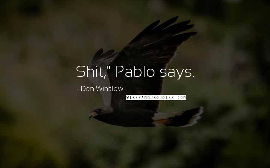 Don Winslow Quotes: Shit," Pablo says.