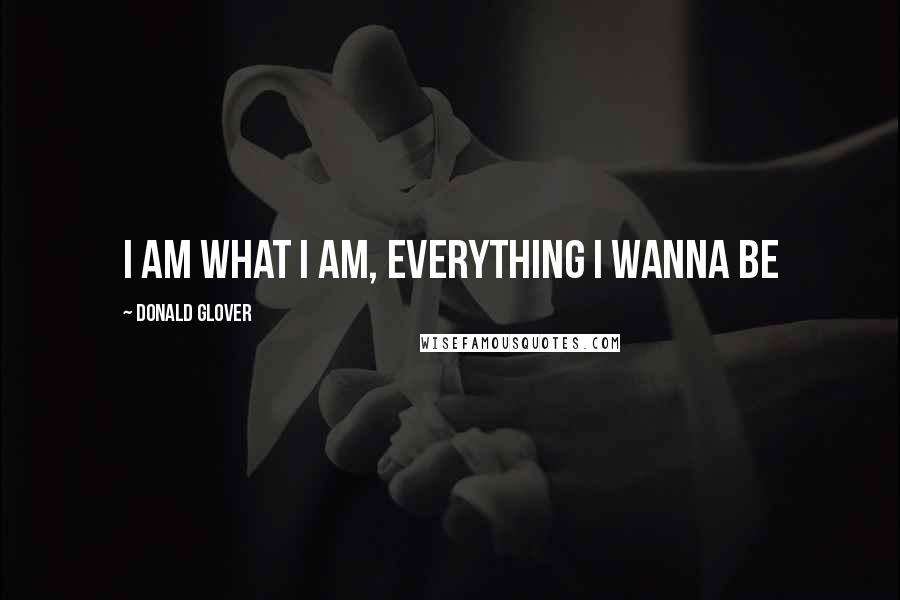 Donald Glover Quotes: I am what I am, everything I wanna be