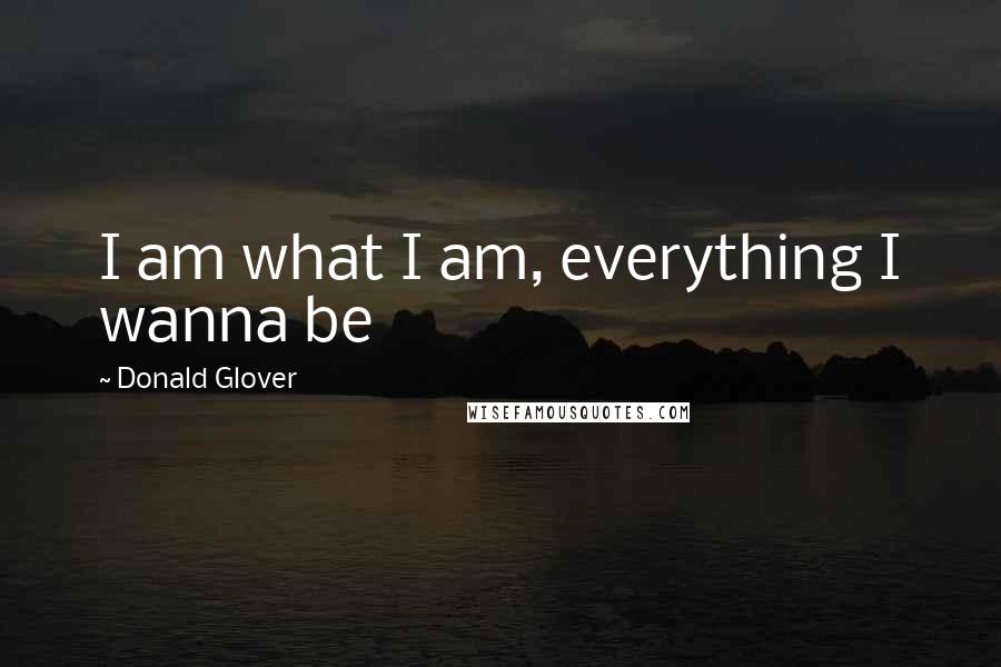 Donald Glover Quotes: I am what I am, everything I wanna be