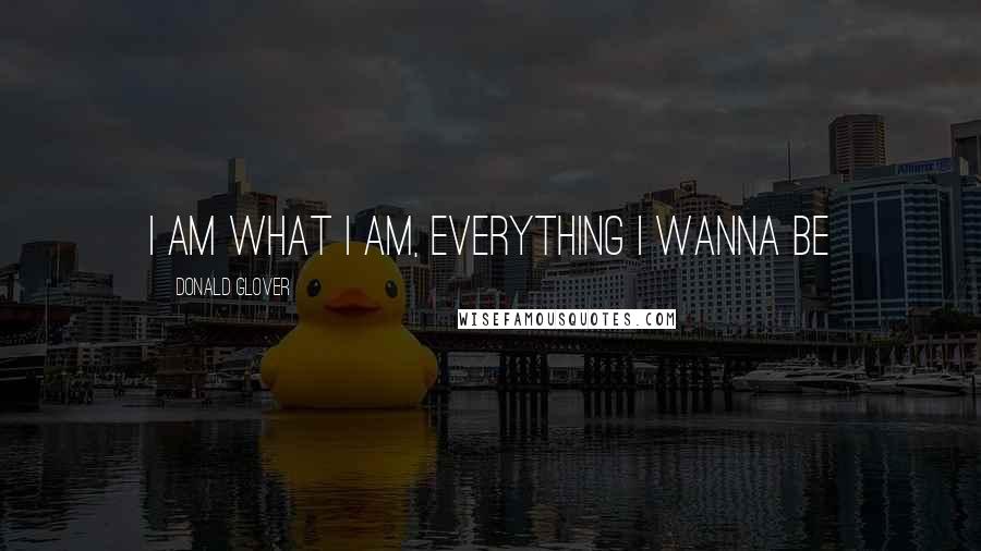 Donald Glover Quotes: I am what I am, everything I wanna be