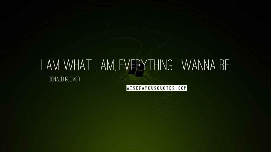 Donald Glover Quotes: I am what I am, everything I wanna be