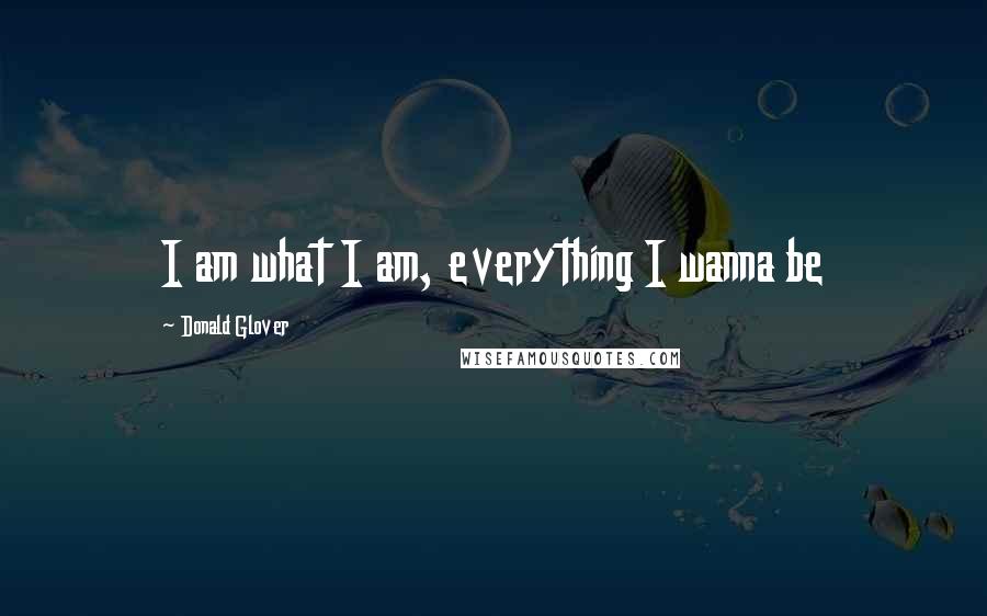 Donald Glover Quotes: I am what I am, everything I wanna be