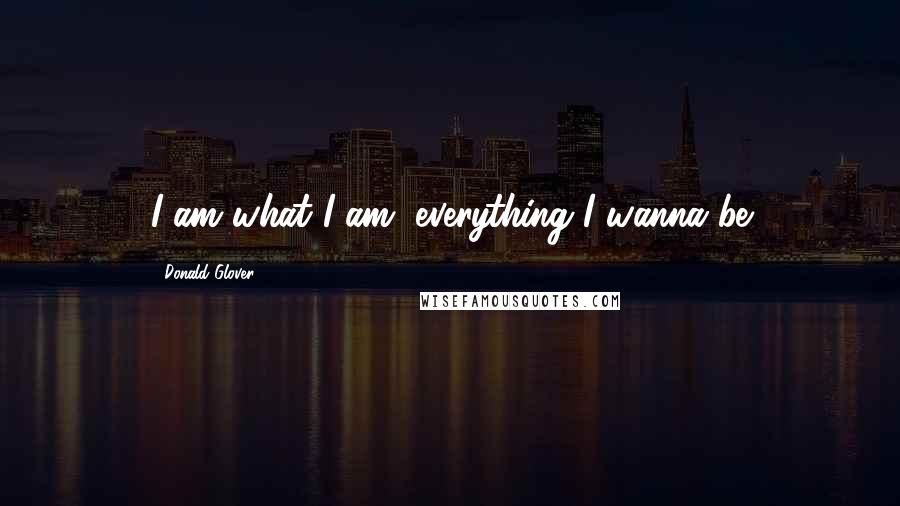 Donald Glover Quotes: I am what I am, everything I wanna be