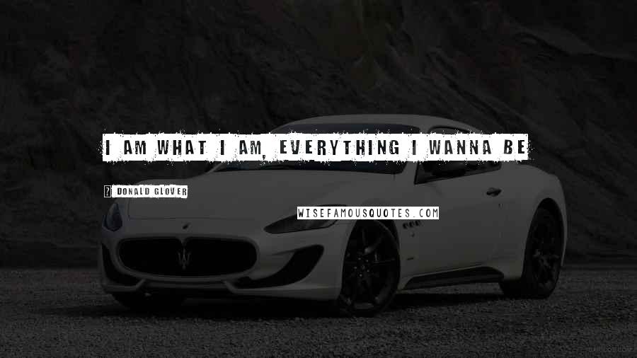 Donald Glover Quotes: I am what I am, everything I wanna be