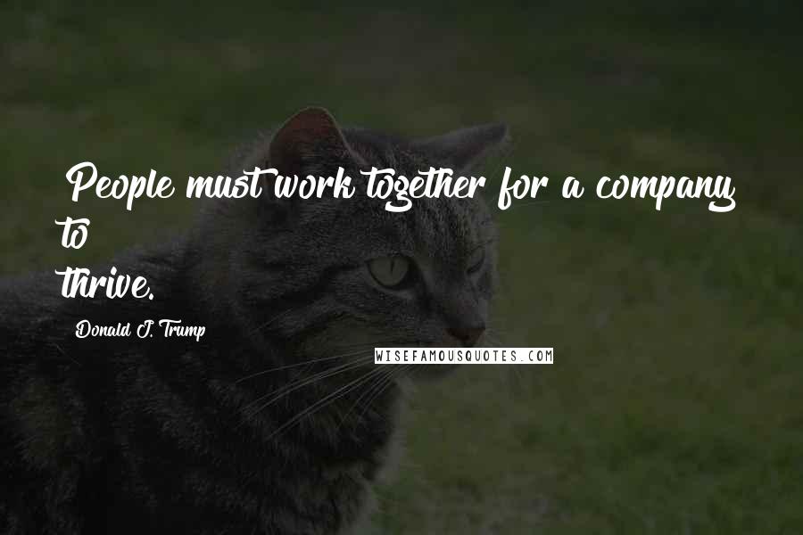Donald J. Trump Quotes: People must work together for a company to thrive.