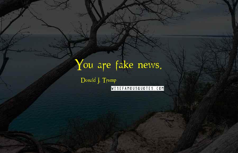 Donald J. Trump Quotes: You are fake news.