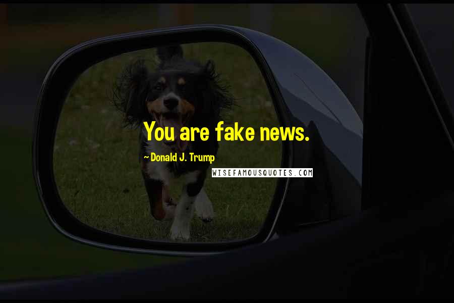Donald J. Trump Quotes: You are fake news.