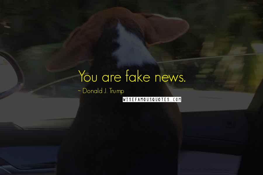 Donald J. Trump Quotes: You are fake news.