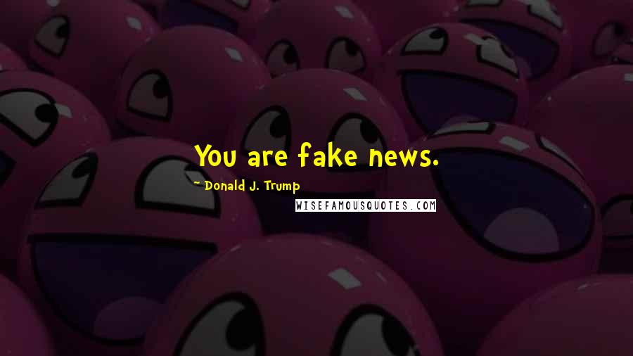 Donald J. Trump Quotes: You are fake news.