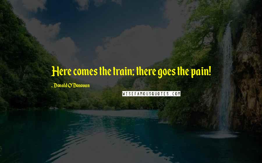 Donald O'Donovan Quotes: Here comes the train; there goes the pain!