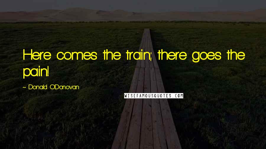 Donald O'Donovan Quotes: Here comes the train; there goes the pain!