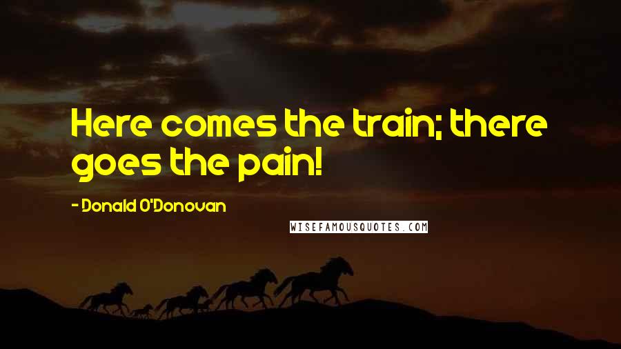 Donald O'Donovan Quotes: Here comes the train; there goes the pain!