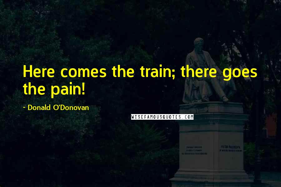 Donald O'Donovan Quotes: Here comes the train; there goes the pain!