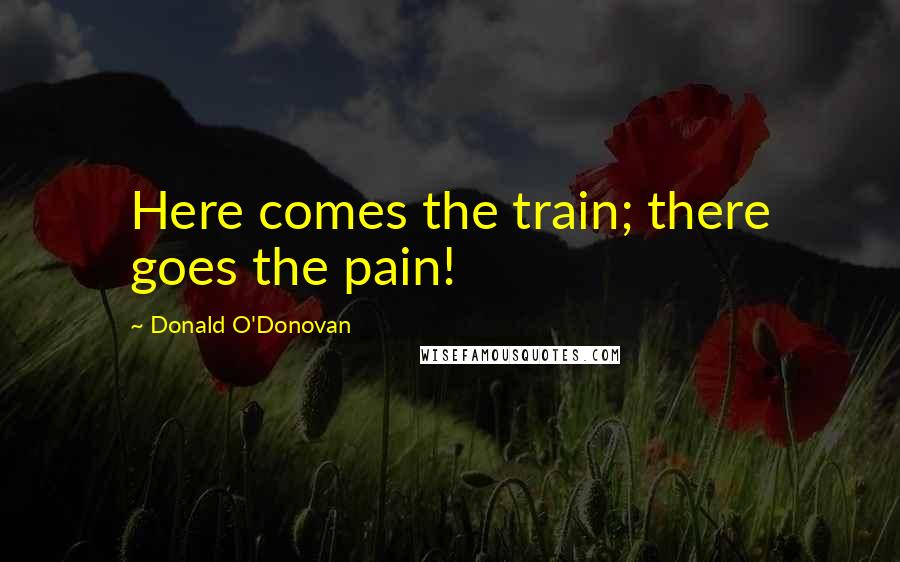 Donald O'Donovan Quotes: Here comes the train; there goes the pain!