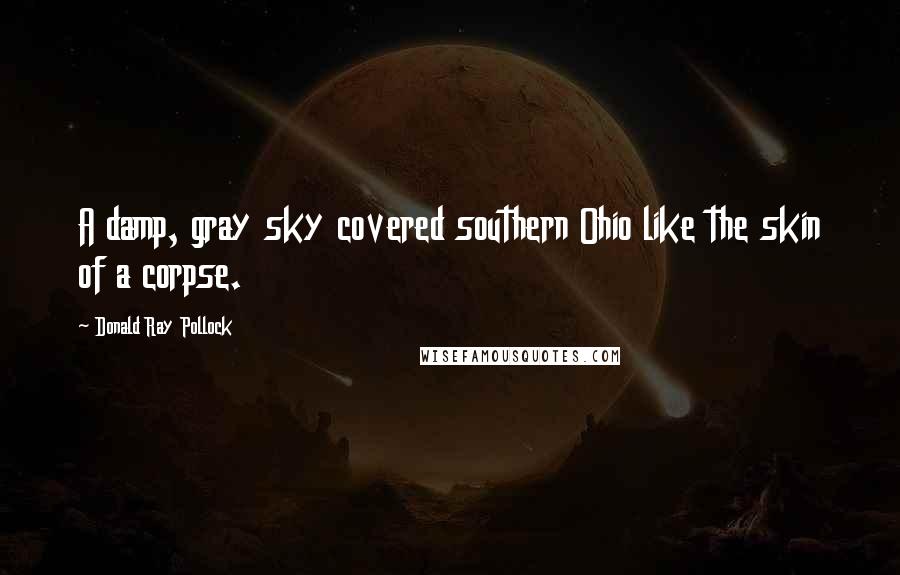 Donald Ray Pollock Quotes: A damp, gray sky covered southern Ohio like the skin of a corpse.