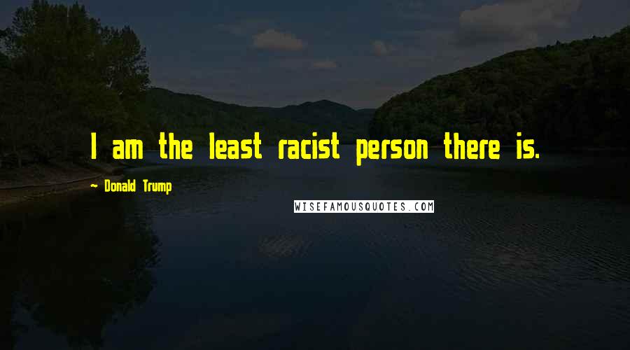Donald Trump Quotes: I am the least racist person there is.