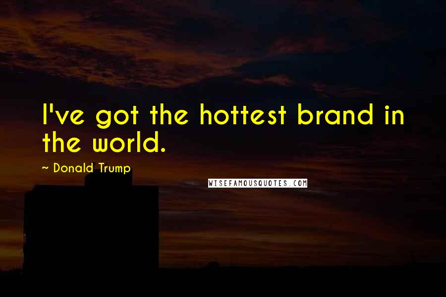 Donald Trump Quotes: I've got the hottest brand in the world.