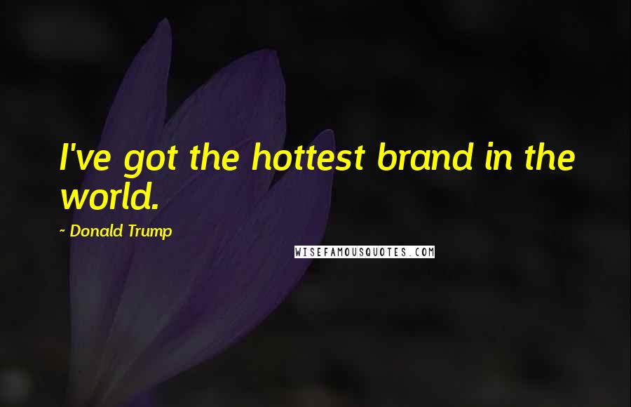 Donald Trump Quotes: I've got the hottest brand in the world.