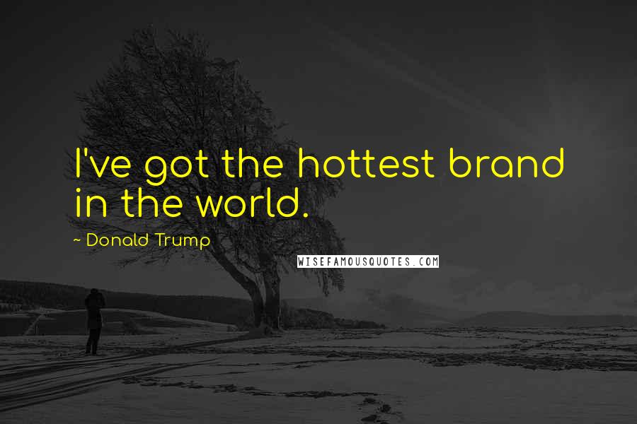 Donald Trump Quotes: I've got the hottest brand in the world.