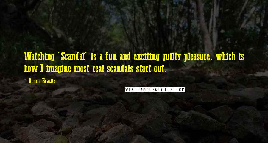 Donna Brazile Quotes: Watching 'Scandal' is a fun and exciting guilty pleasure, which is how I imagine most real scandals start out.