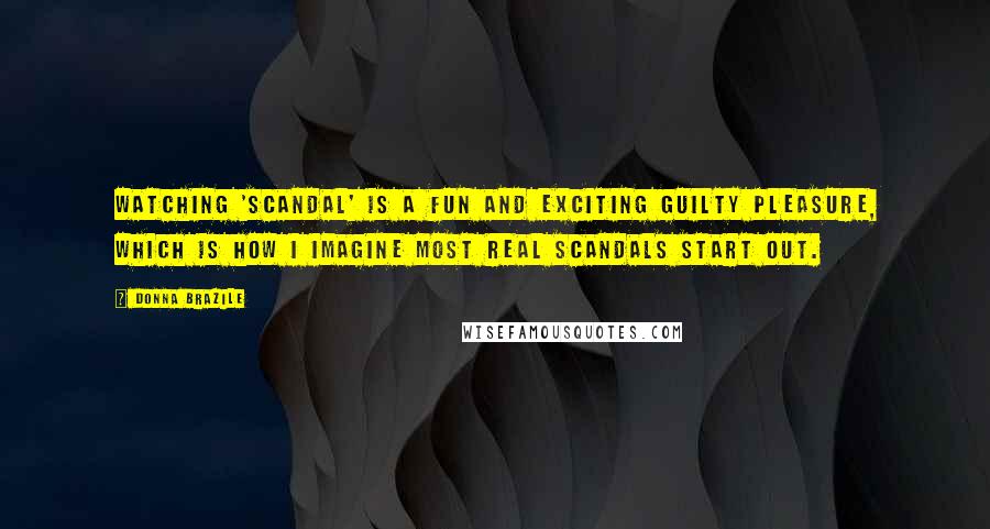 Donna Brazile Quotes: Watching 'Scandal' is a fun and exciting guilty pleasure, which is how I imagine most real scandals start out.