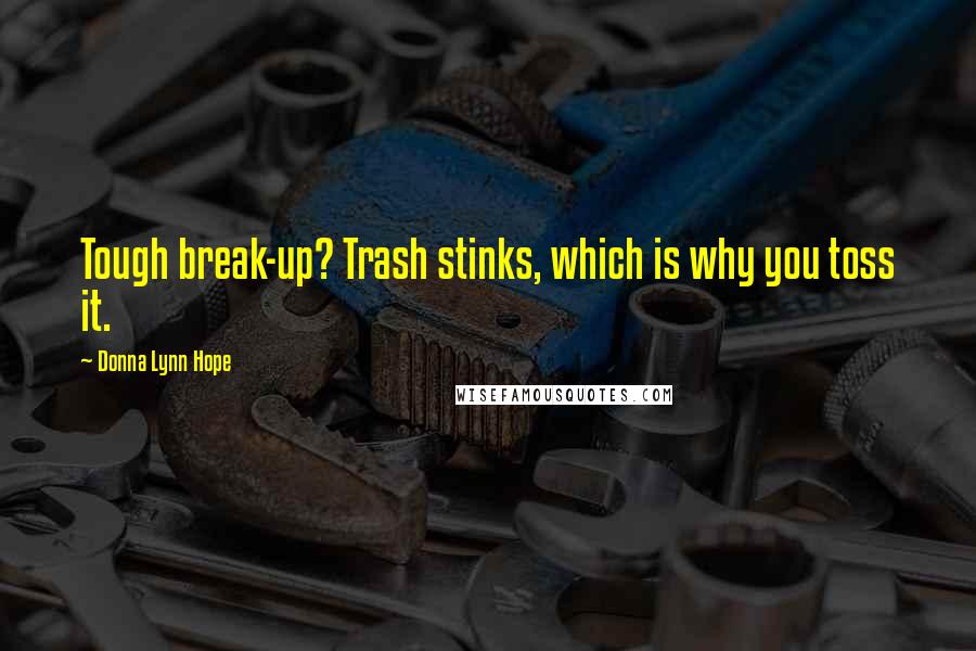 Donna Lynn Hope Quotes: Tough break-up? Trash stinks, which is why you toss it.