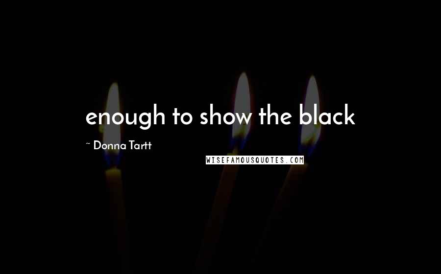 Donna Tartt Quotes: enough to show the black