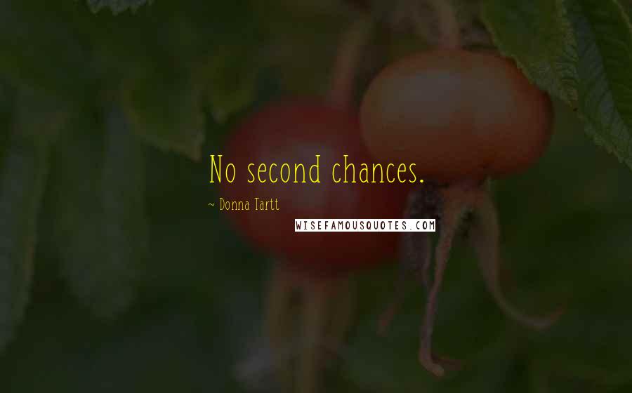 Donna Tartt Quotes: No second chances.