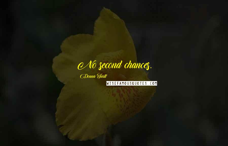 Donna Tartt Quotes: No second chances.