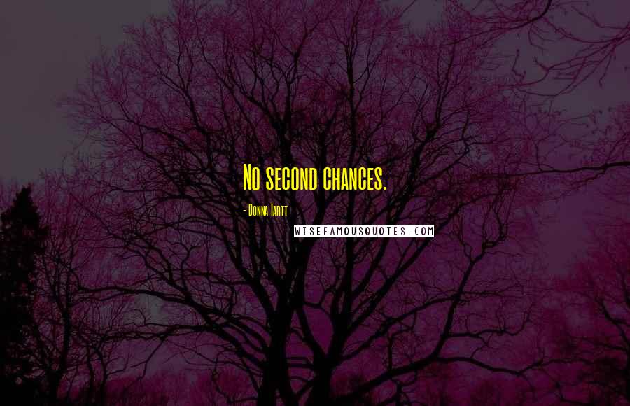 Donna Tartt Quotes: No second chances.