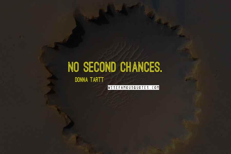 Donna Tartt Quotes: No second chances.