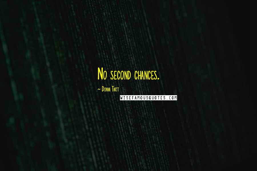 Donna Tartt Quotes: No second chances.