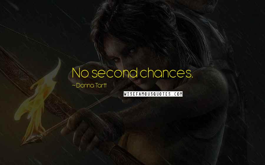 Donna Tartt Quotes: No second chances.