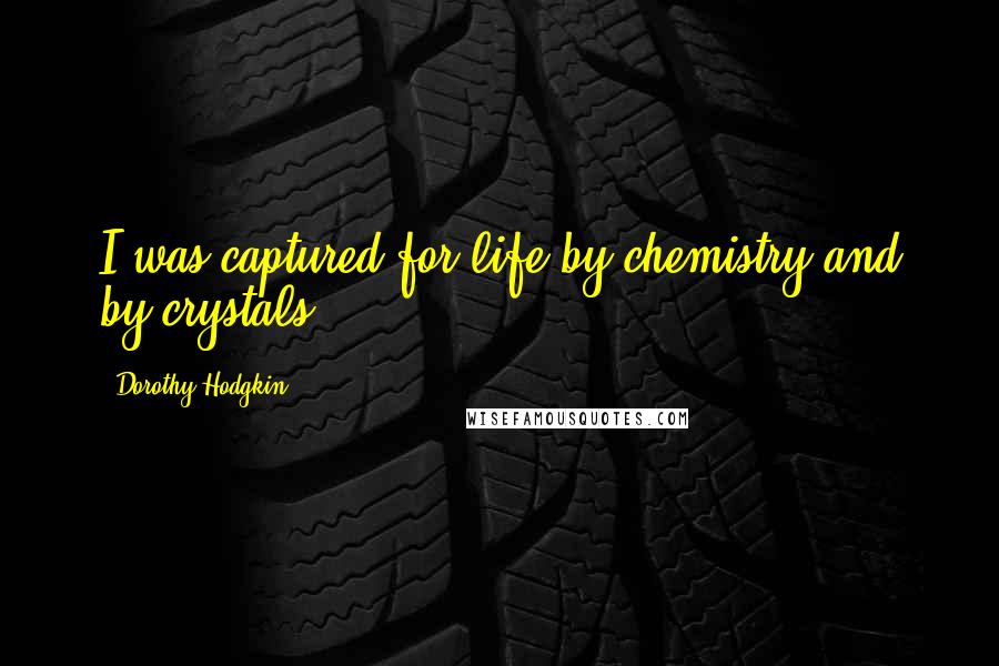 Dorothy Hodgkin Quotes: I was captured for life by chemistry and by crystals.