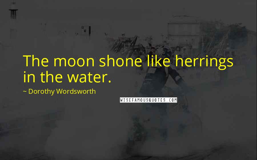 Dorothy Wordsworth Quotes: The moon shone like herrings in the water.