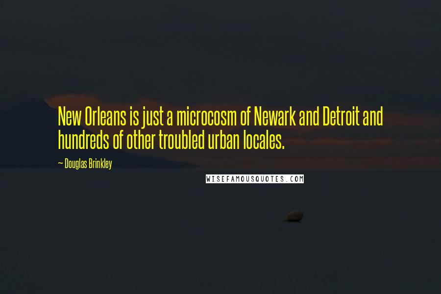 Douglas Brinkley Quotes: New Orleans is just a microcosm of Newark and Detroit and hundreds of other troubled urban locales.