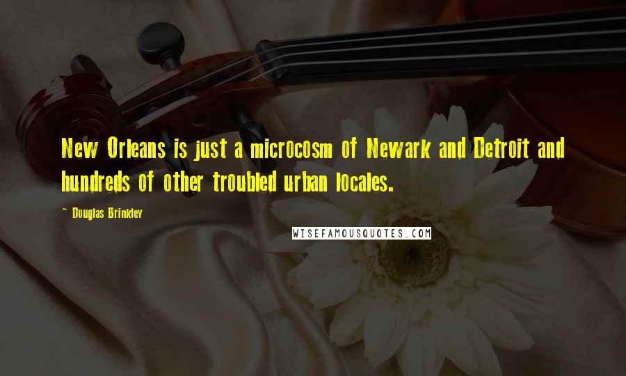 Douglas Brinkley Quotes: New Orleans is just a microcosm of Newark and Detroit and hundreds of other troubled urban locales.