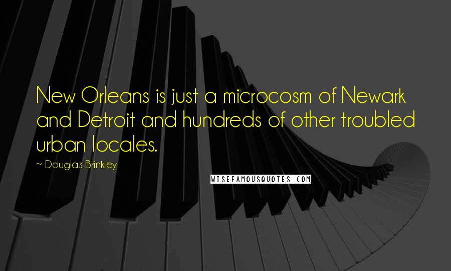 Douglas Brinkley Quotes: New Orleans is just a microcosm of Newark and Detroit and hundreds of other troubled urban locales.