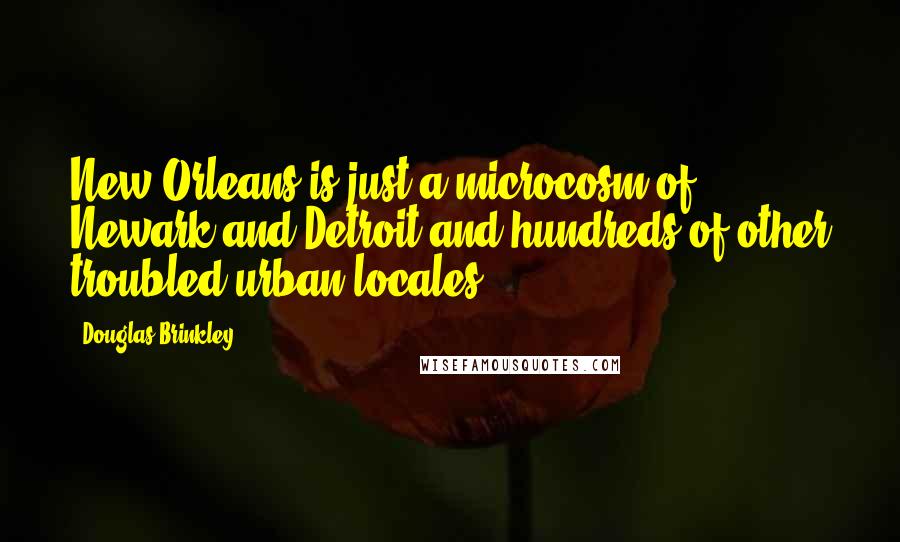 Douglas Brinkley Quotes: New Orleans is just a microcosm of Newark and Detroit and hundreds of other troubled urban locales.