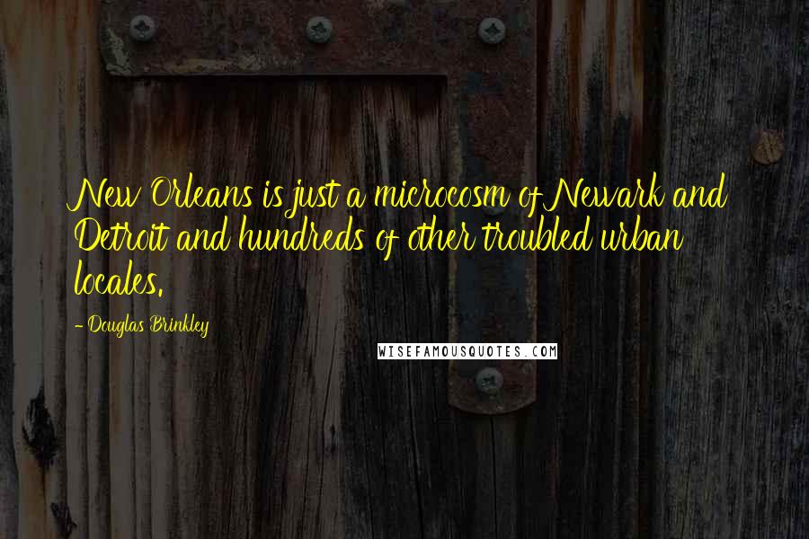 Douglas Brinkley Quotes: New Orleans is just a microcosm of Newark and Detroit and hundreds of other troubled urban locales.