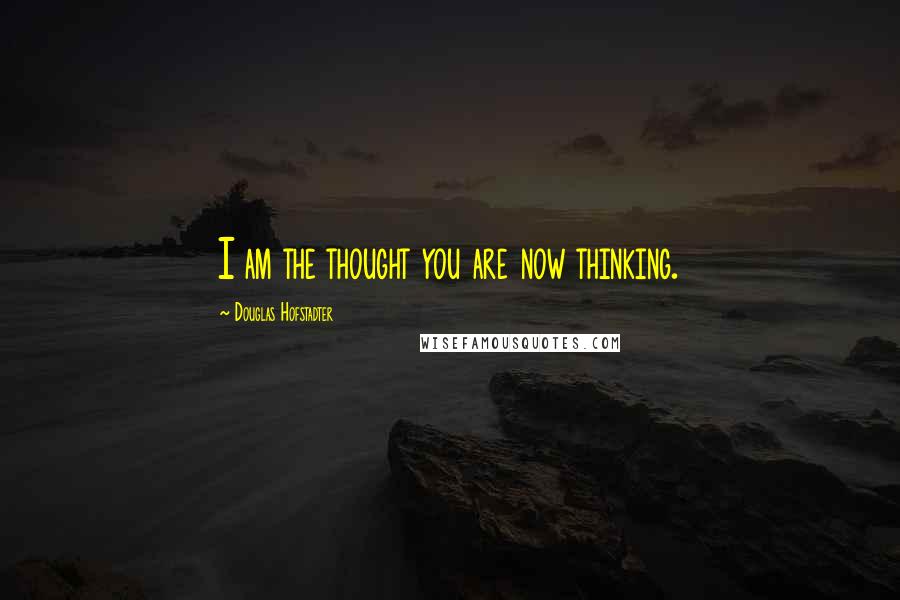 Douglas Hofstadter Quotes: I am the thought you are now thinking.