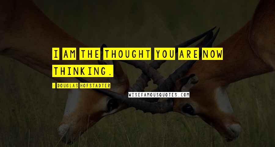 Douglas Hofstadter Quotes: I am the thought you are now thinking.