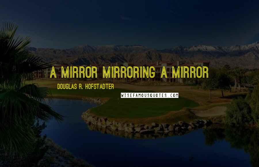 Douglas R. Hofstadter Quotes: A mirror mirroring a mirror