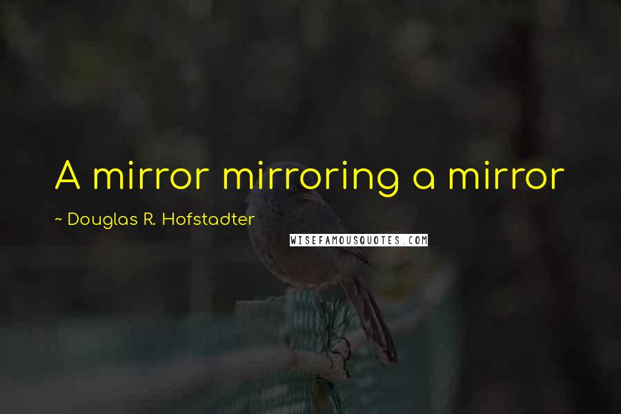 Douglas R. Hofstadter Quotes: A mirror mirroring a mirror