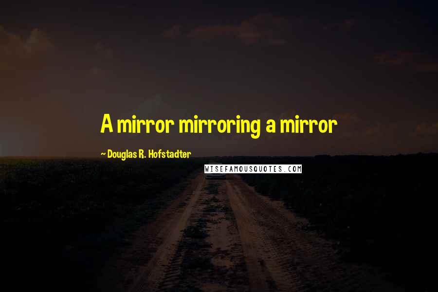 Douglas R. Hofstadter Quotes: A mirror mirroring a mirror