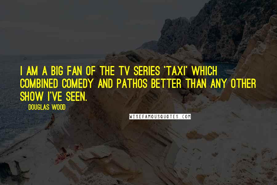 Douglas Wood Quotes: I am a big fan of the TV series 'Taxi' which combined comedy and pathos better than any other show I've seen.