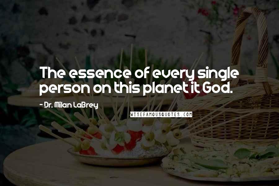 Dr. Milan LaBrey Quotes: The essence of every single person on this planet it God.