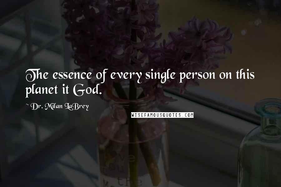 Dr. Milan LaBrey Quotes: The essence of every single person on this planet it God.