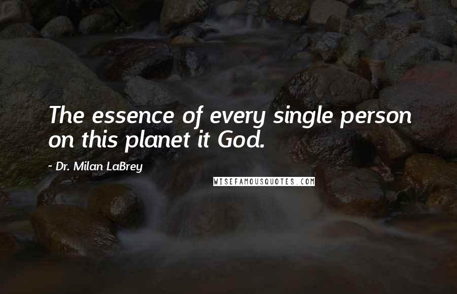 Dr. Milan LaBrey Quotes: The essence of every single person on this planet it God.