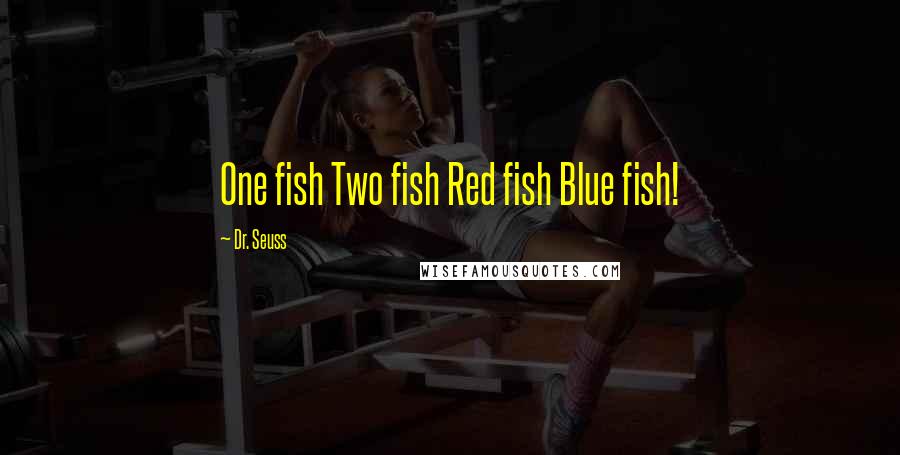 Dr. Seuss Quotes: One fish Two fish Red fish Blue fish!